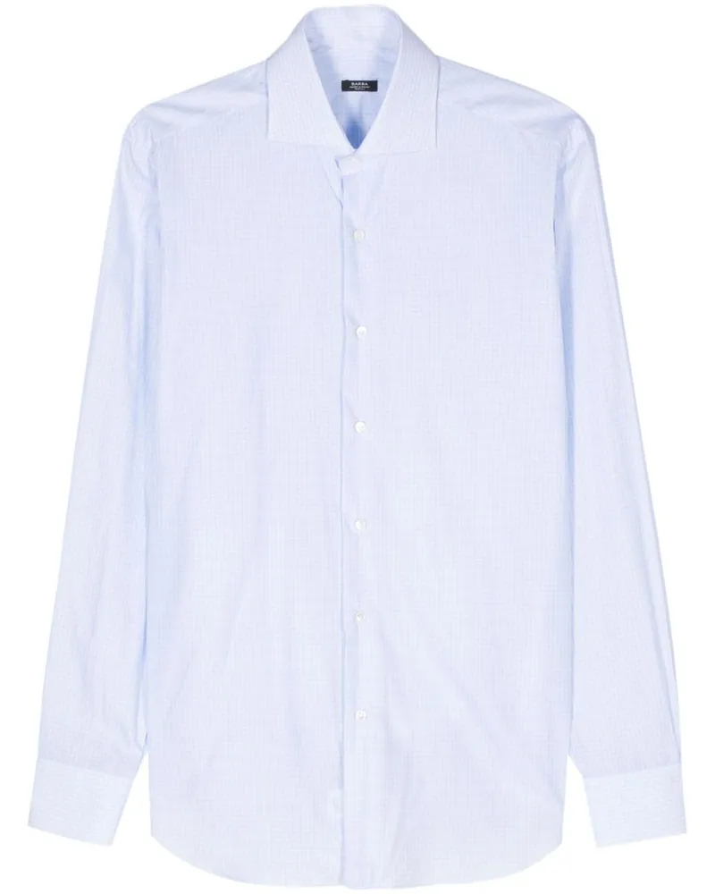 BARBA Hemd mit Karomuster - Blau Blau