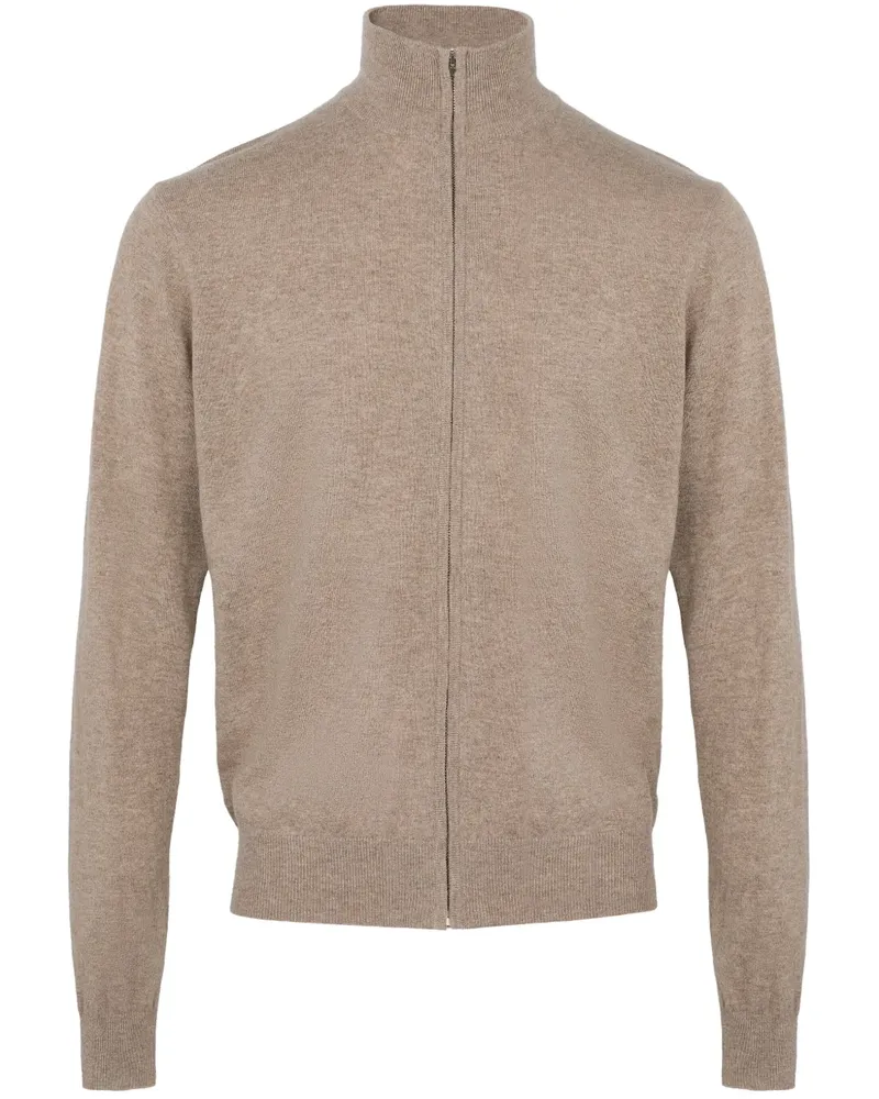Yves Salomon Cardigan mit Reißverschluss - Nude Nude