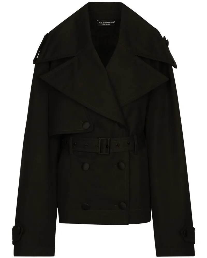 Dolce & Gabbana Cabanjacke mit Gürtel - Schwarz Schwarz