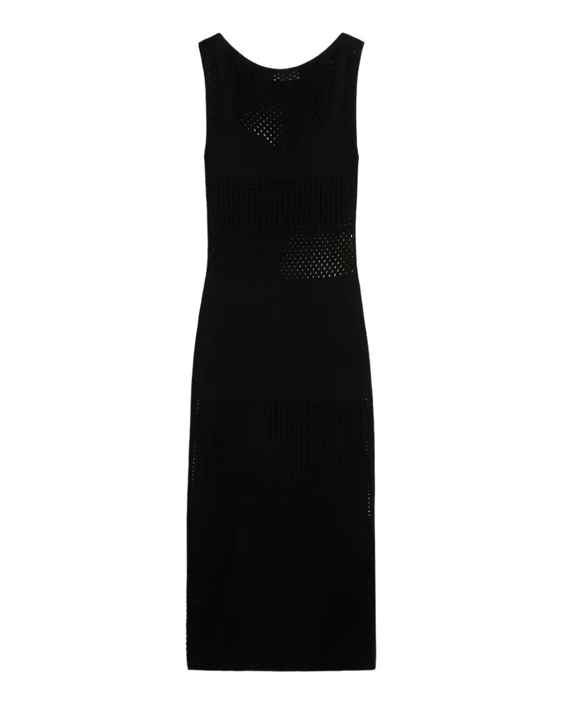 SPORTMAX ribbed-knit midi dress - Schwarz Schwarz