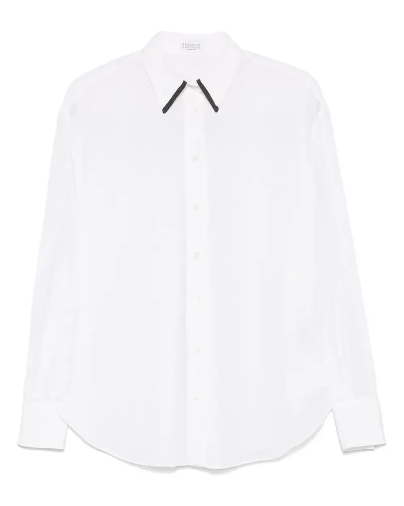 Brunello Cucinelli Hemd aus Seide - Weiß Weiß