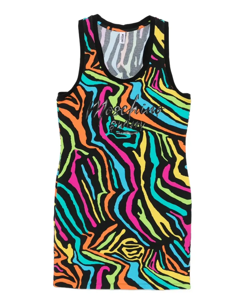 Moschino Minikleid mit Zebra-Print - Schwarz Schwarz