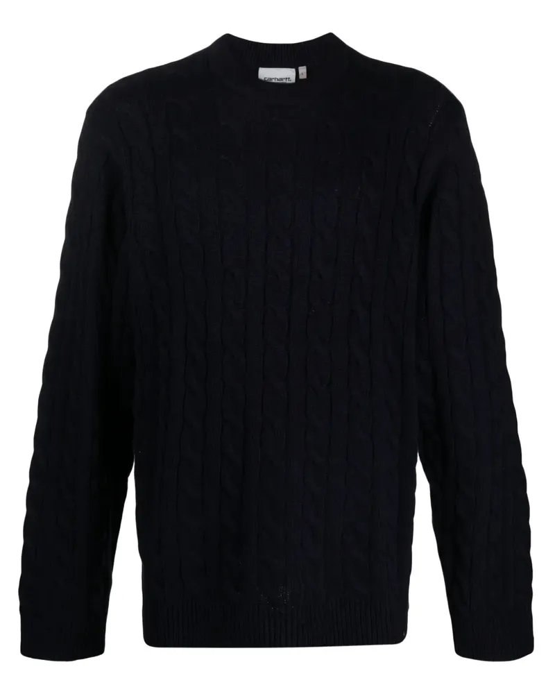 Carhartt WIP Cambell Pullover mit Zopfmuster - Blau Blau