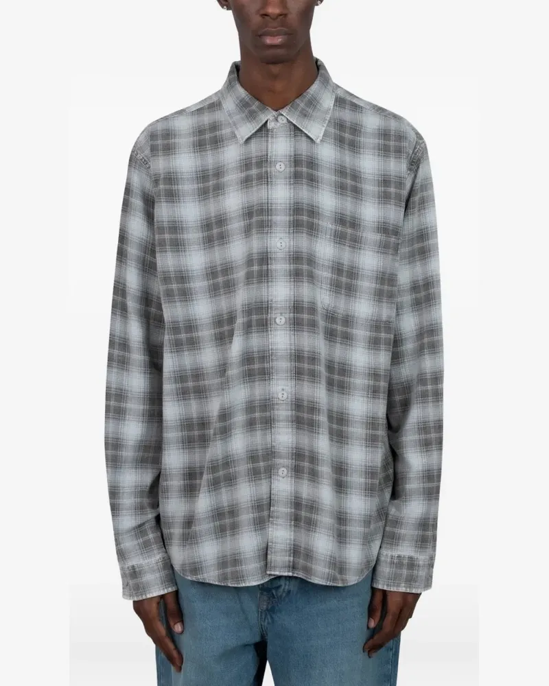 Stüssy Kariertes Hemd - Grau Grau
