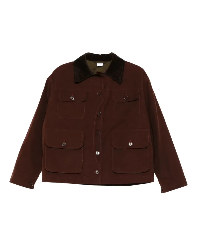 ASPESI Jacke mit Cordkragen - Rot Rot
