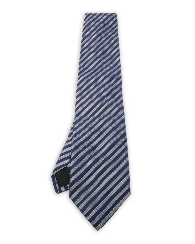 S.T. Dupont striped silk tie - Blau Blau