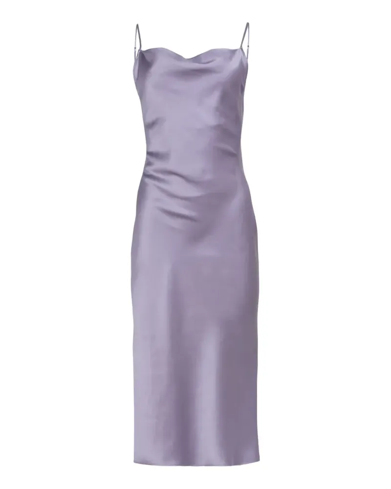 Fleur Du Mal Midikleid mit drapiertem Ausschnitt - Violett Violett