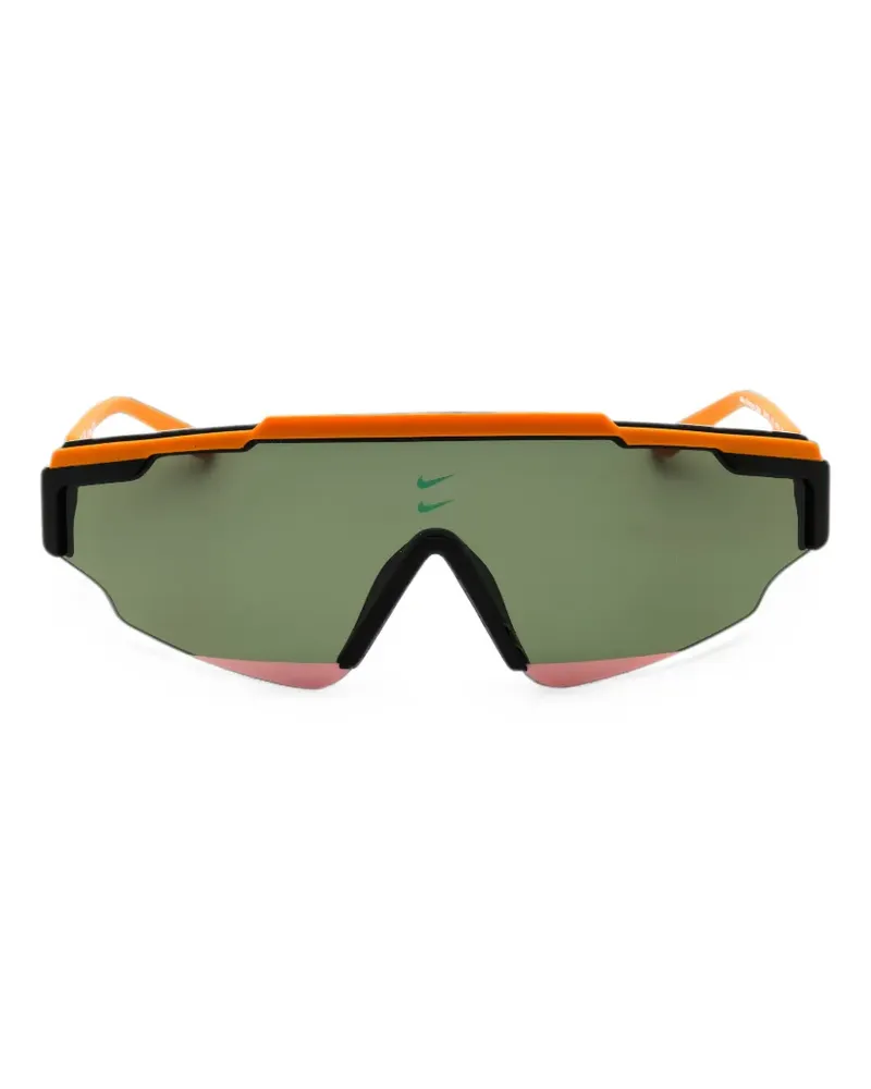 Nike Marquee Edge geometric-frame sunglasses - Orange Orange