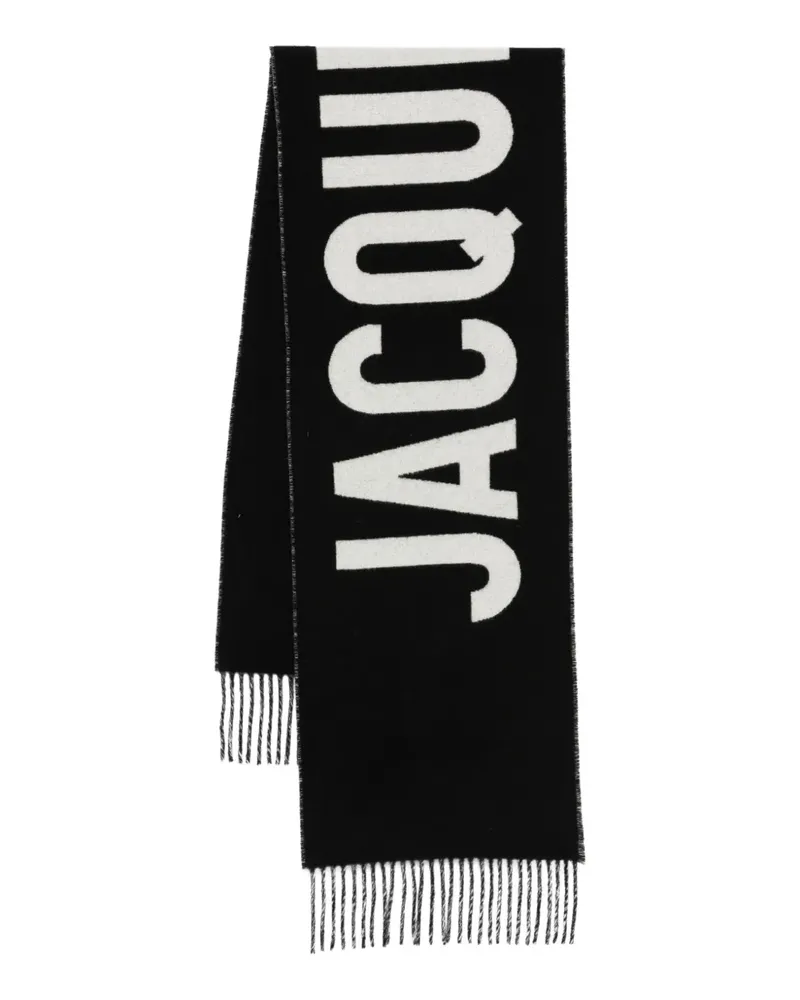 Jacquemus Schal mit Logo-Stickerei - Schwarz Schwarz