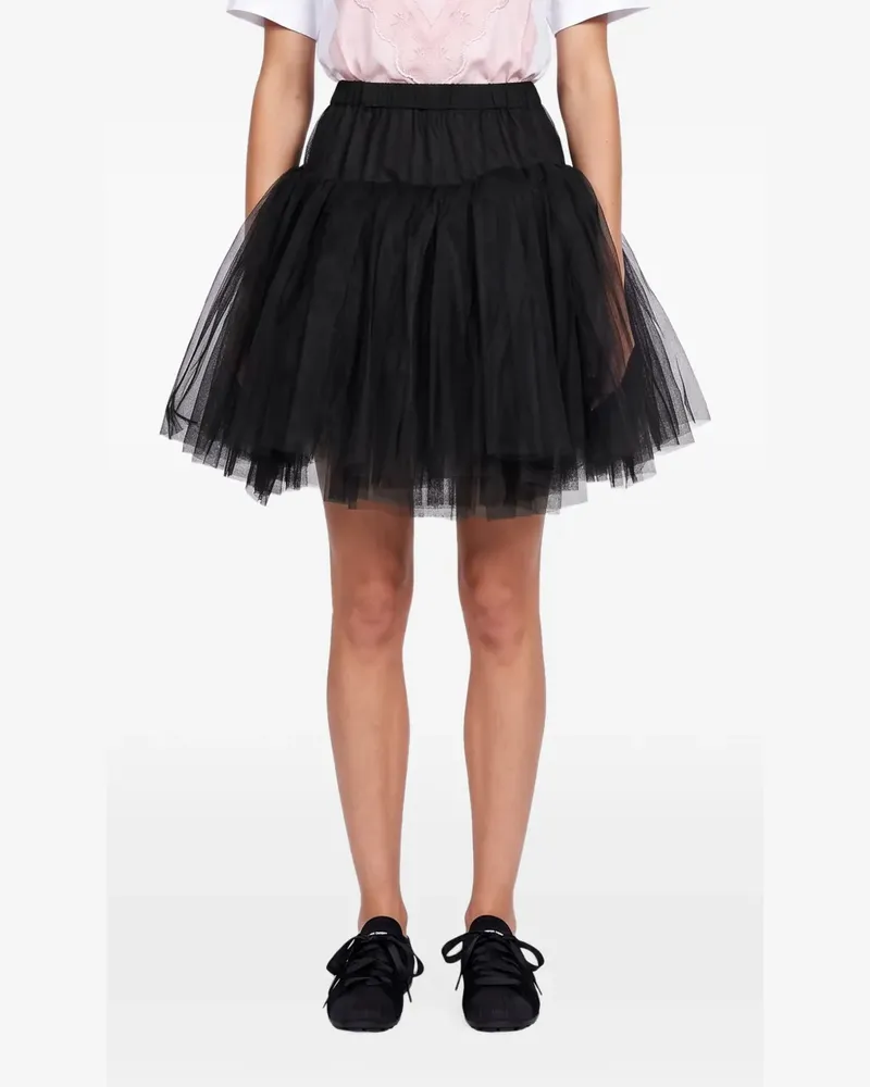Simone Rocha tulle-layered gathered mini skirt - Schwarz Schwarz