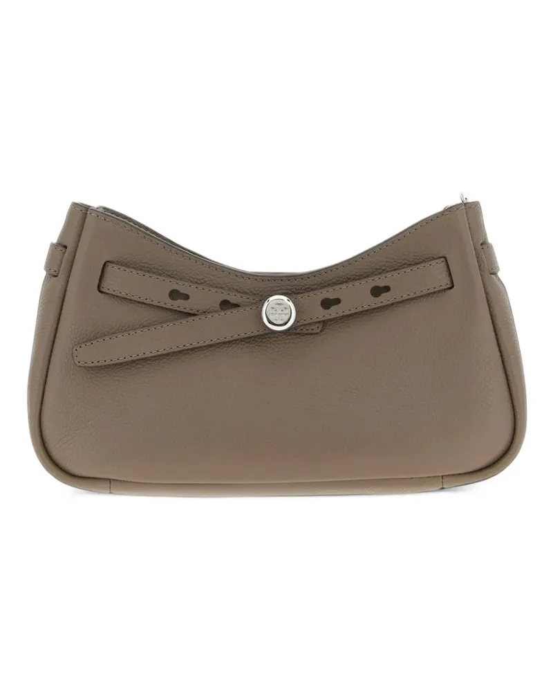 Tory Burch Schultertasche aus gekörntem Leder - Braun Braun