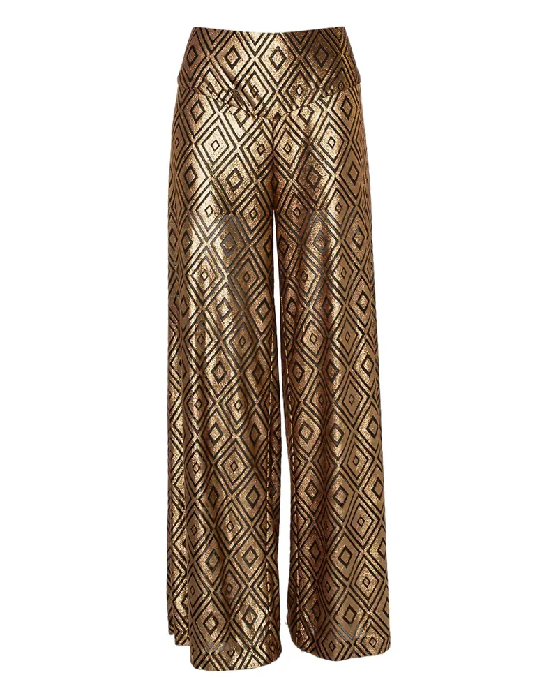 Anna Sui Hose mit geometrischem Muster - Gold Gold