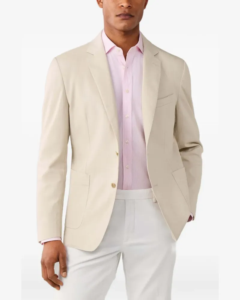 Hackett Stückgefärbter Blazer mit fallendem Revers - Nude Nude