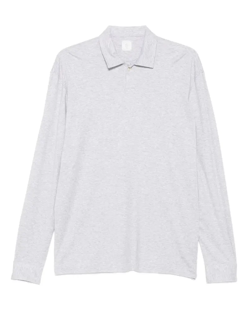 Eleventy Langärmeliges Poloshirt - Grau Grau