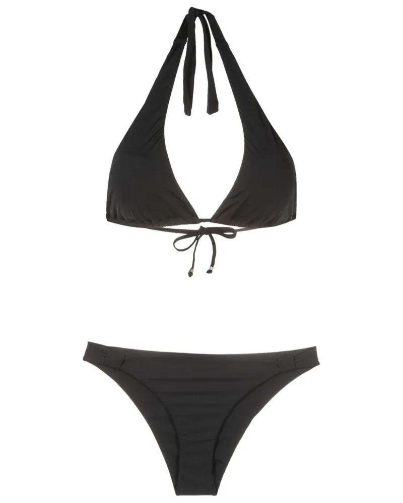 Amir Slama Triangel-Bikini mit Neckholder - Schwarz Schwarz
