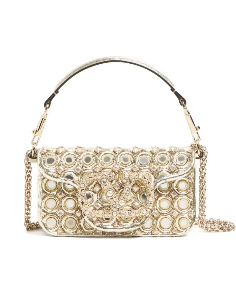 Valentino Garavani Kleine Locò Schultertasche - Nude Nude