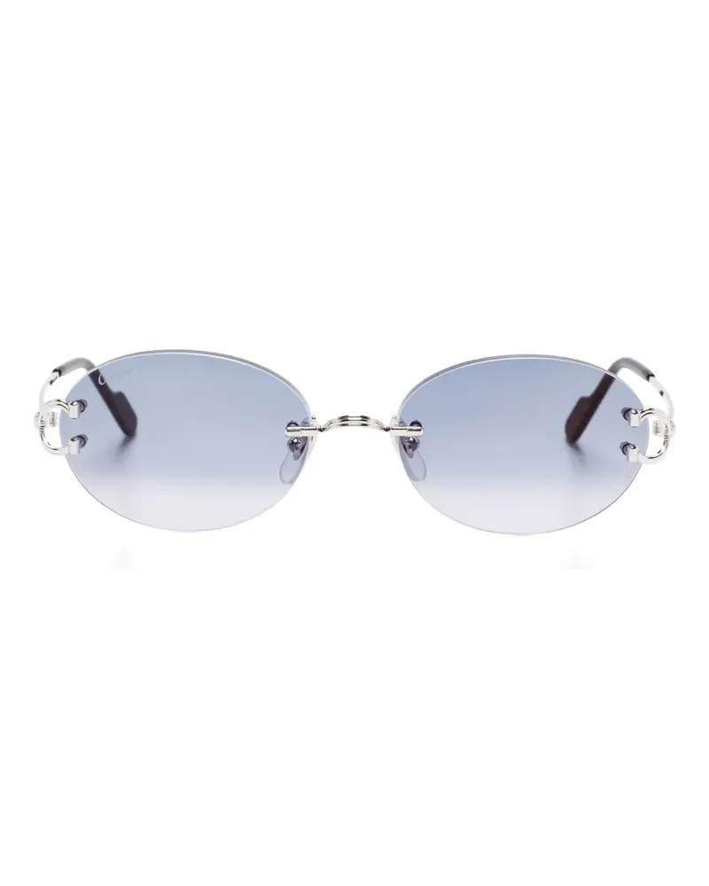 Cartier Rahmenlose Sonnenbrille - Silber Silber