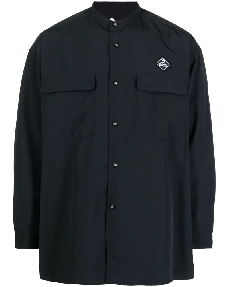White Mountaineering Hemd mit Logo-Patch - Schwarz Schwarz