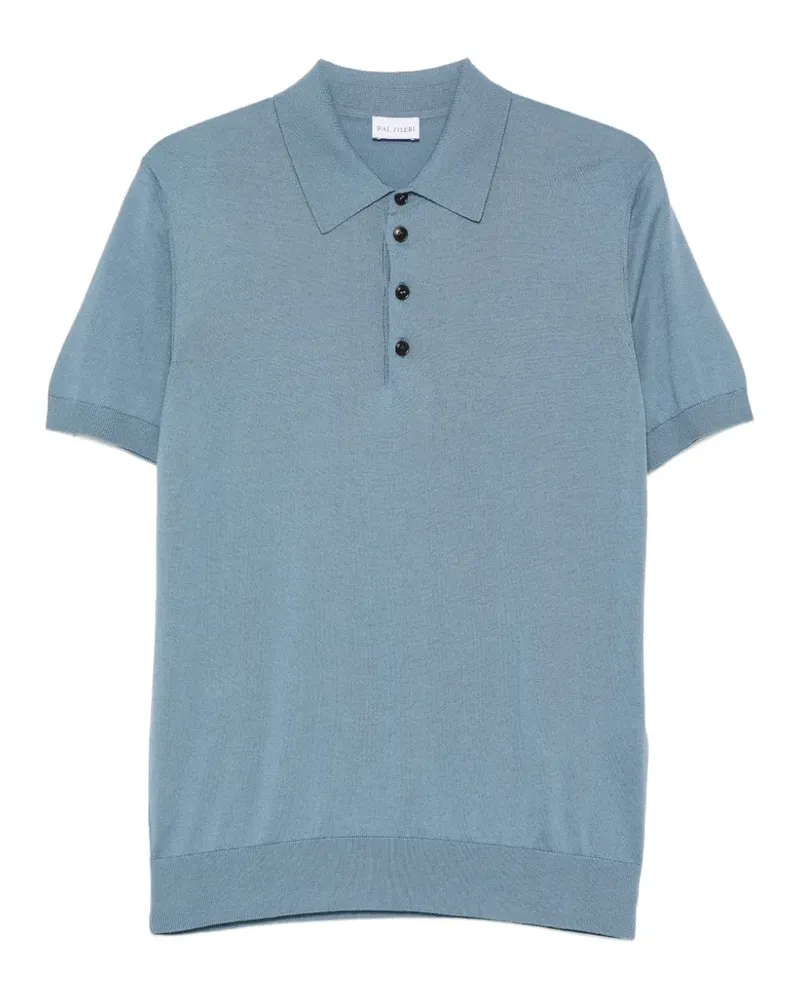 Pal Zileri Poloshirt mit kurzen Ärmeln - Blau Blau