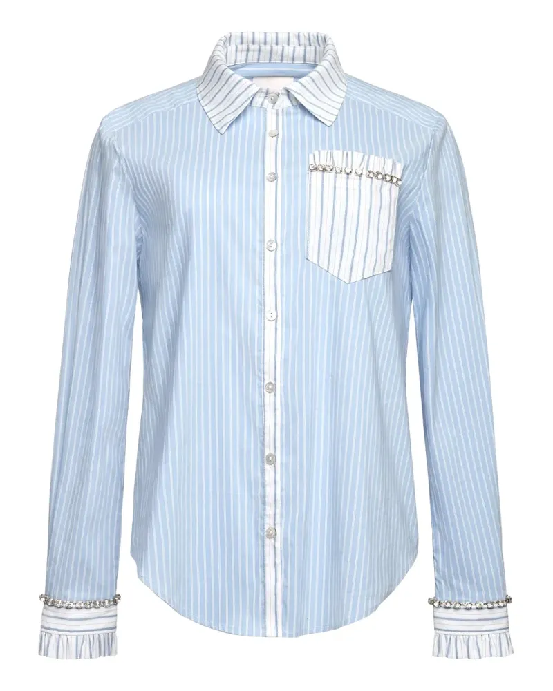 Cinq à Sept Dorsia striped-embellished shirt - Blau Blau