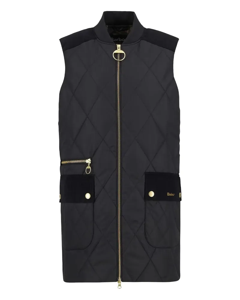 Barbour Lydia Weste mit Rautensteppung - Schwarz Schwarz