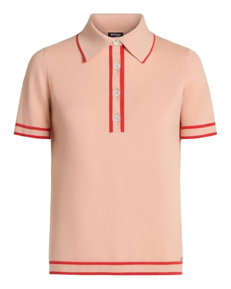 Kiton Poloshirt mit Kontrastdetails - Rosa Rosa