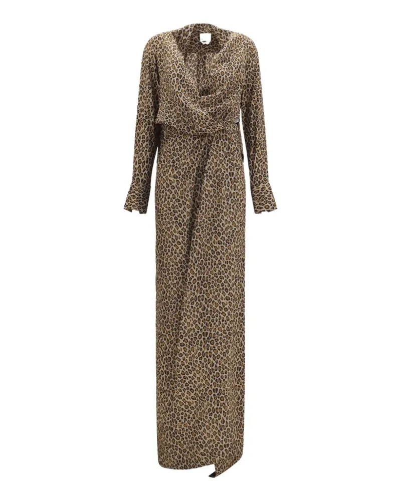 Sa Su Phi Maxikleid mit Leopardenprint - Braun Braun