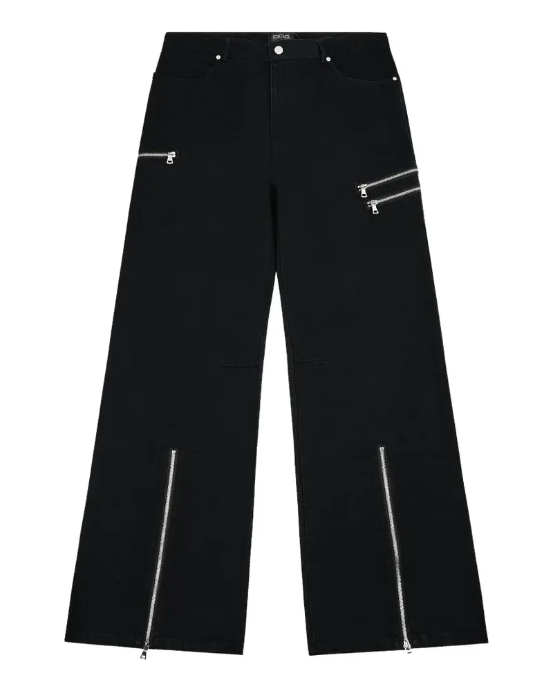 RTA x DDG Rio zip-detail jeans - Schwarz Schwarz