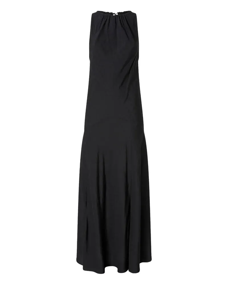 Pinko Gerafftes Agnolotto Maxikleid - Schwarz Schwarz
