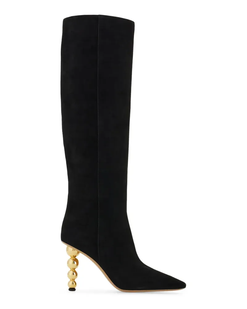 Ferragamo Stiefel mit kugelförmigem Absatz - Schwarz Schwarz