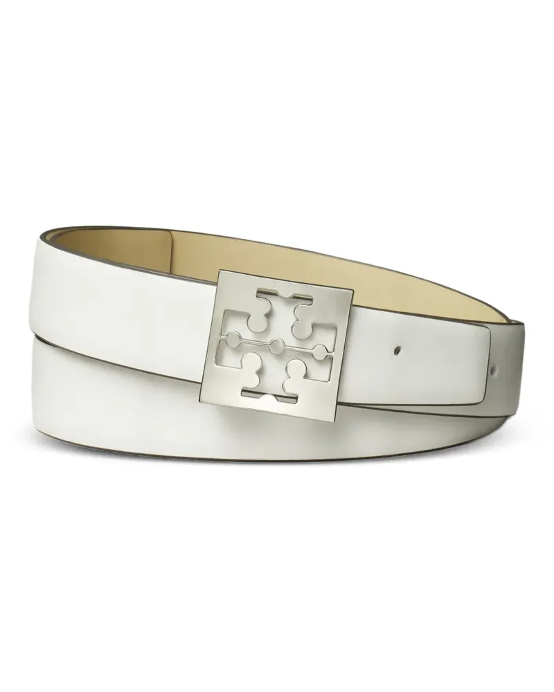 Tory Burch Gürtel mit Logo-Schnalle - Weiß Weiß
