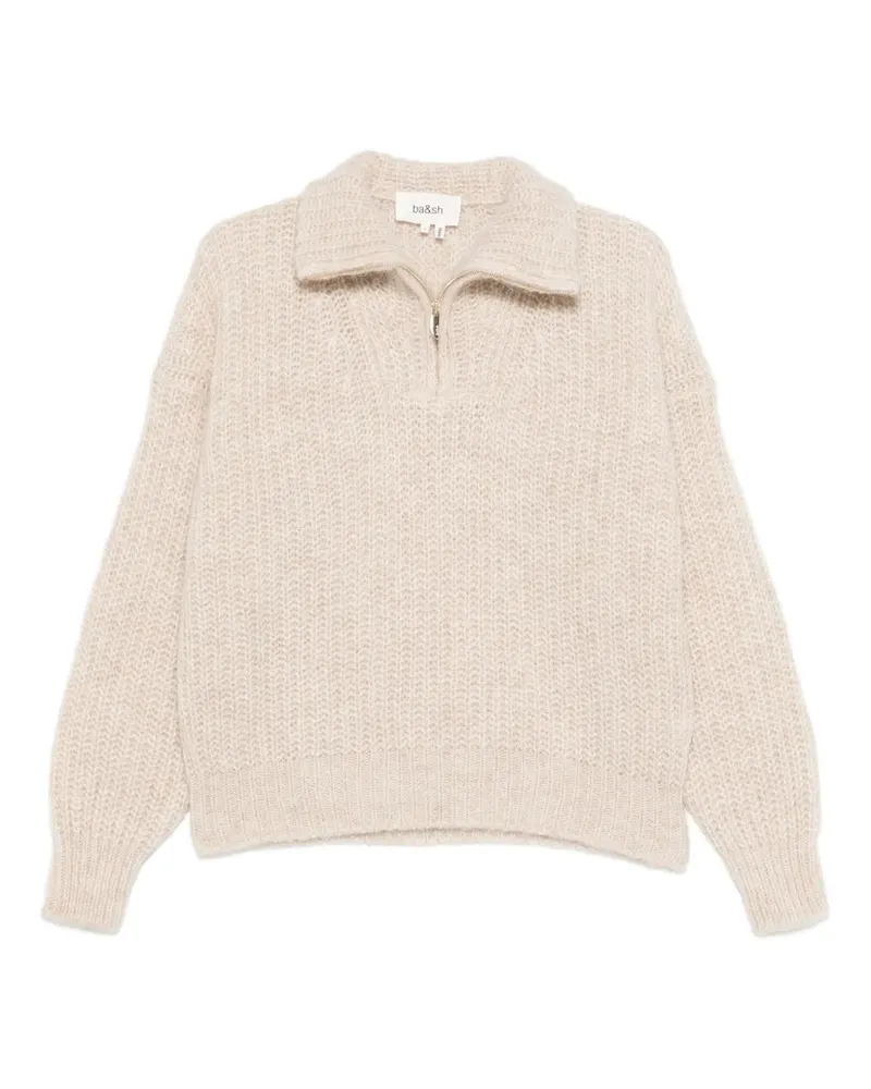ba&sh Beltane Pullover mit kurzem Reißverschluss - Nude Nude