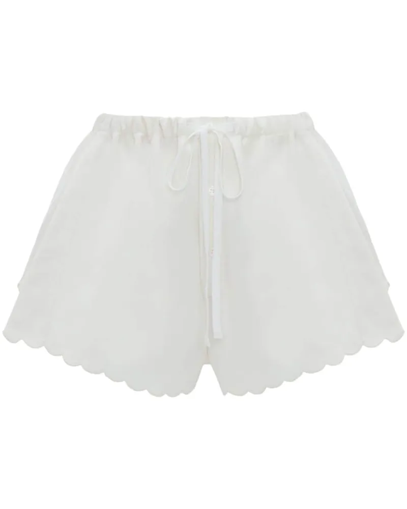 Victoria Beckham Shorts mit Stickerei - Weiß Weiß