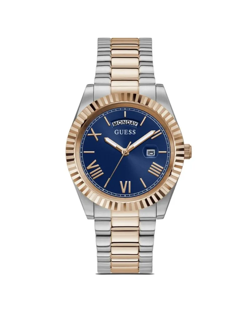 Guess Edelstahl Batterie 36mm - Blau Blau