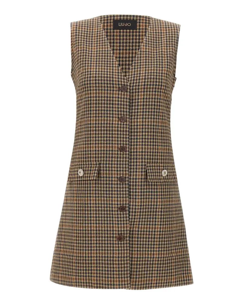 Liu Jo plaid-pattern mini dress - Braun Braun