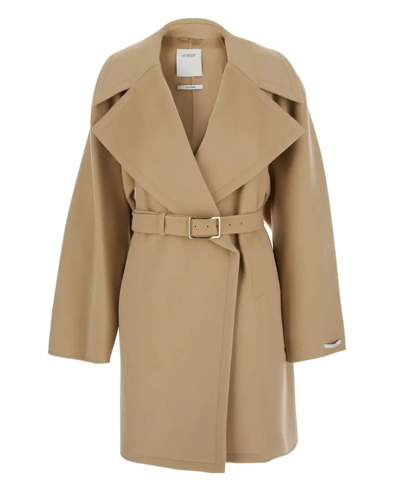 SPORTMAX Oversized-Mantel mit Gürtel - Nude Nude