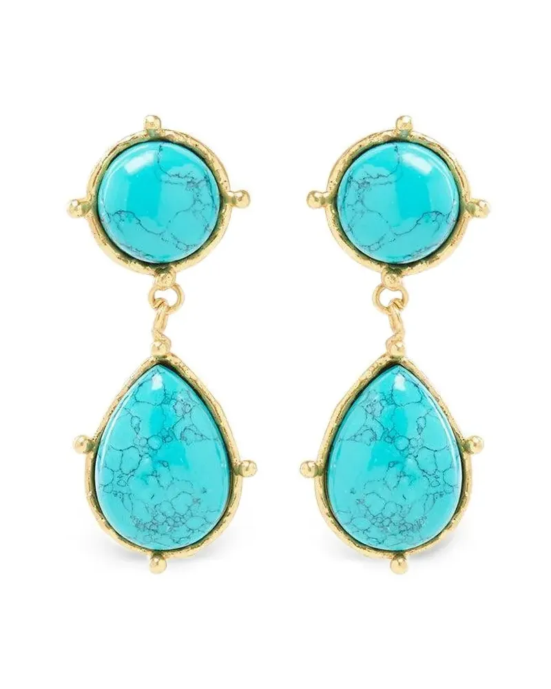 Sylvia Toledano turquoise drop earrings - Gold Gold