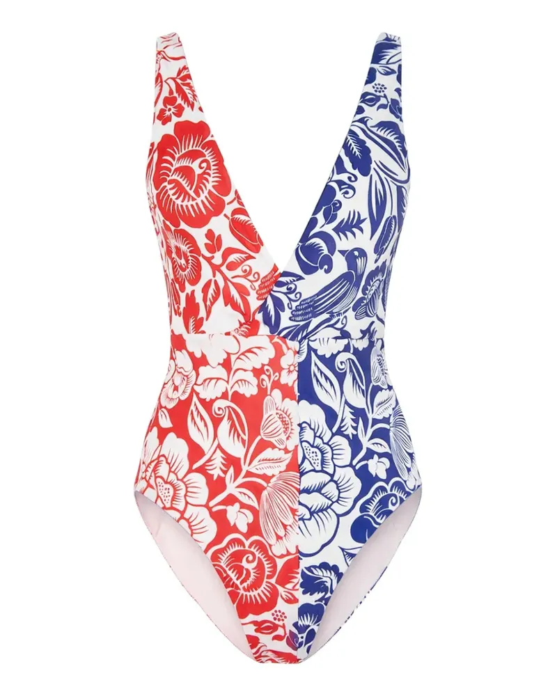 FARM Rio Cashew and Birds swimwear - Rot Rot