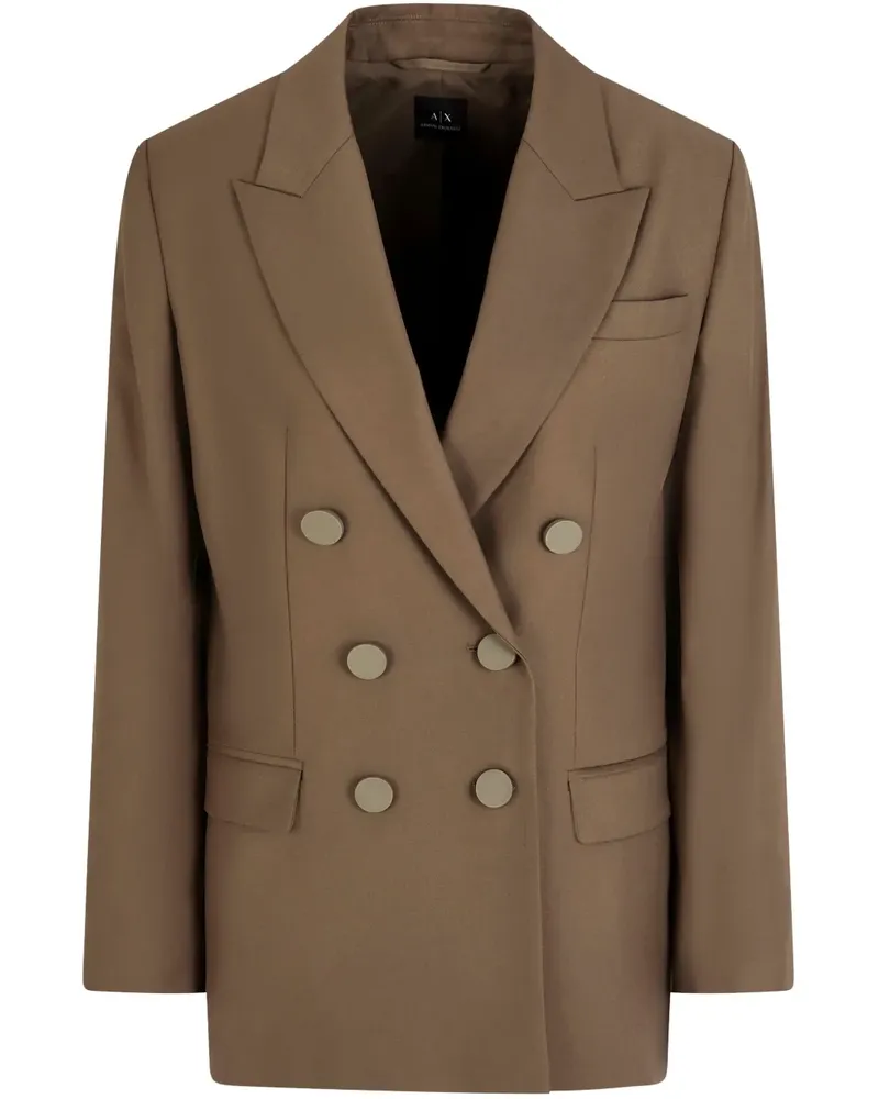 Armani Exchange Doppelreihiger Blazer - Braun Braun