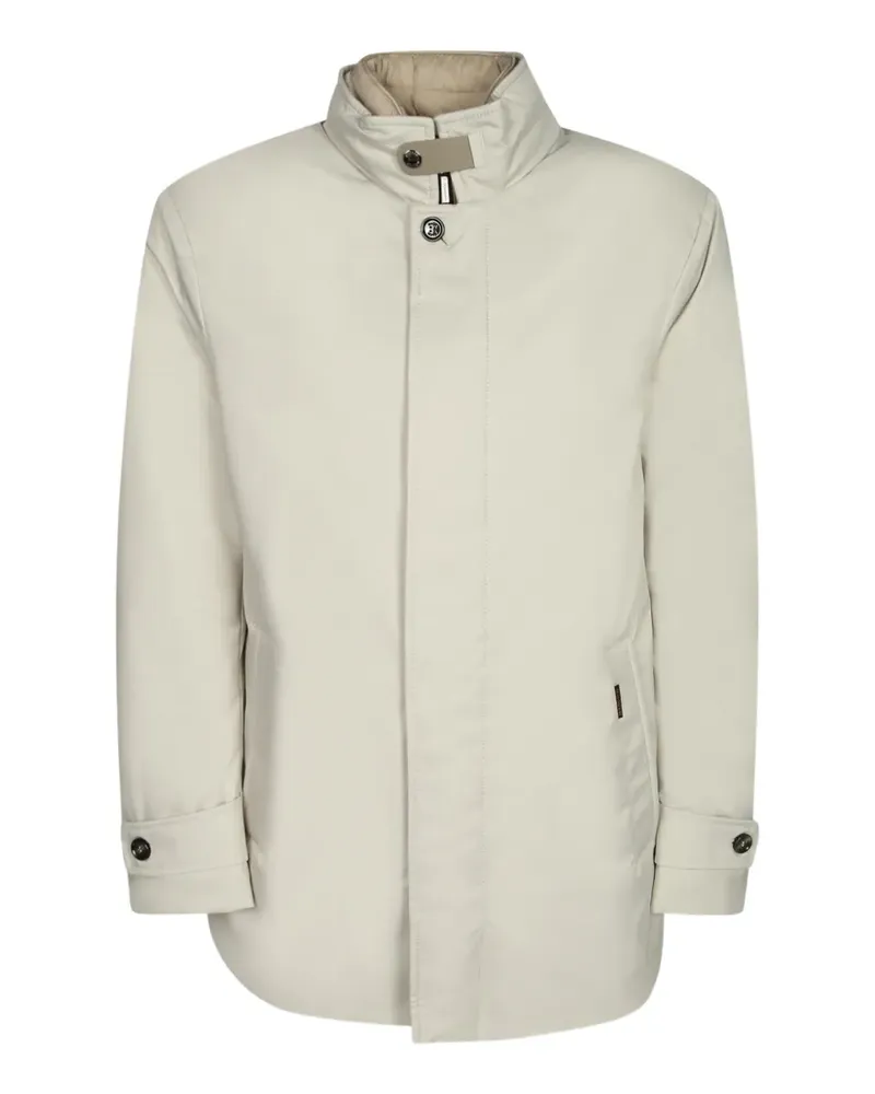 MOORER high-neck button-up jacket - Nude Nude