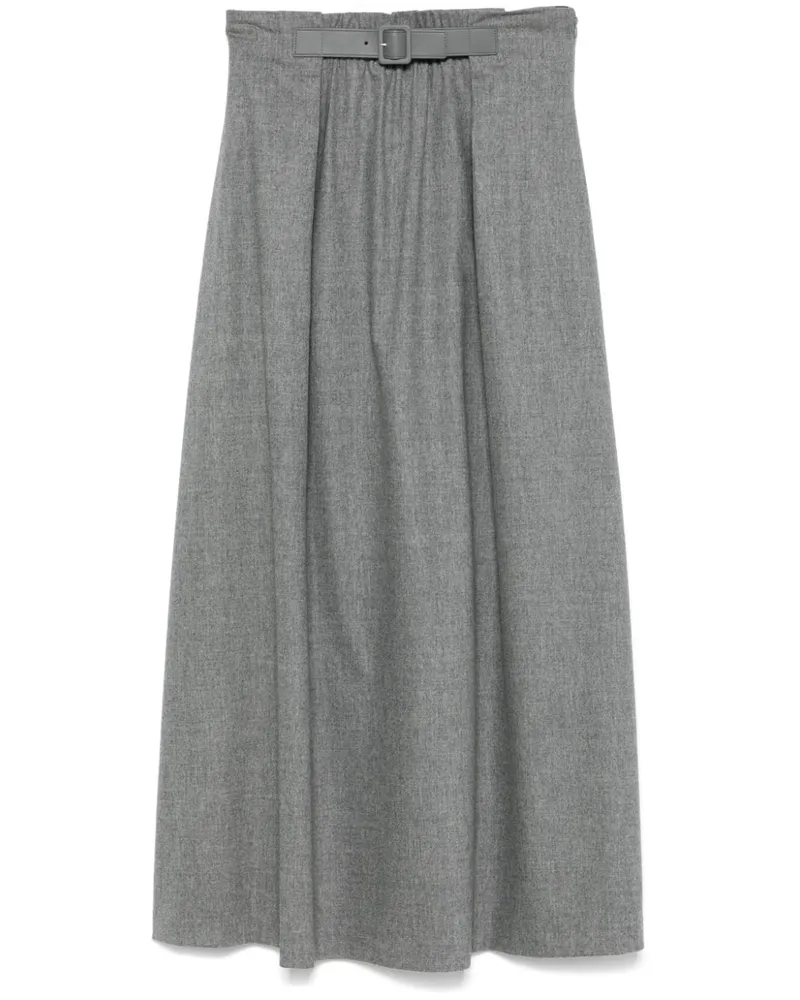 Emporio Armani Maxirock aus Flanell - Grau Grau