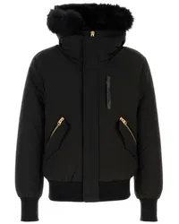 Mackage Dixon' Daunenjacke mit Kaninchenpelz Schwarz