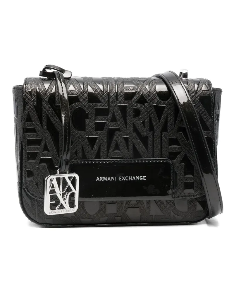 Armani Exchange Umhängetasche mit Logo-Prägung - Schwarz Schwarz