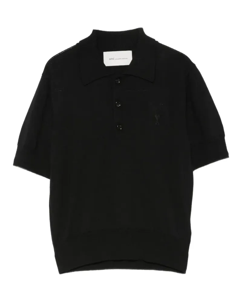 AMI Paris Ami de Coeur Poloshirt - Schwarz Schwarz