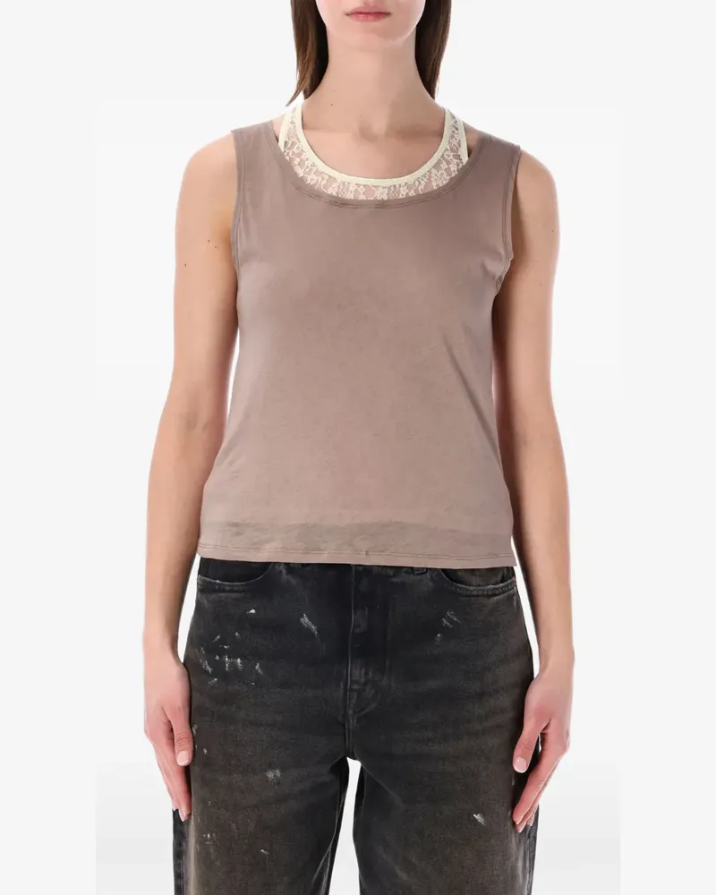 Our Legacy Velvet Sand Airveil tank top - Nude Nude