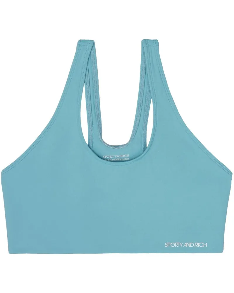 SPORTY & RICH Nahtloser Sport Bh Blau