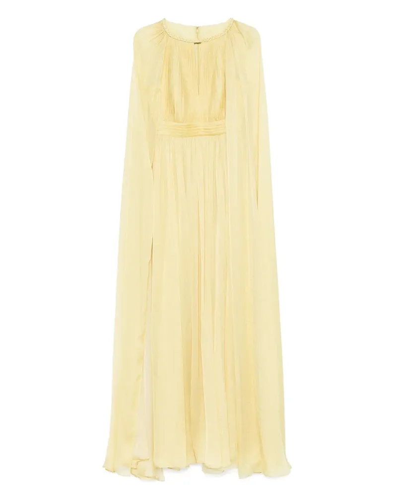Elie Saab Maxikleid mit Falten - Gelb Gelb