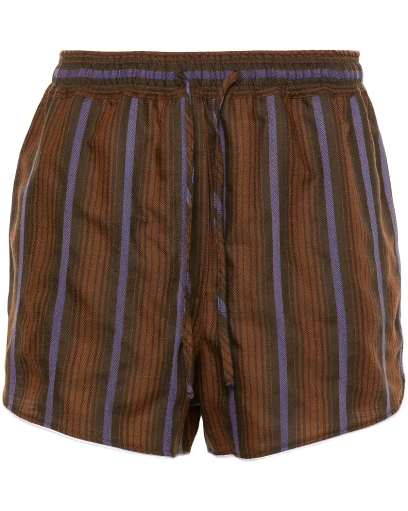 Wales Bonner Life Woll-Shorts Braun