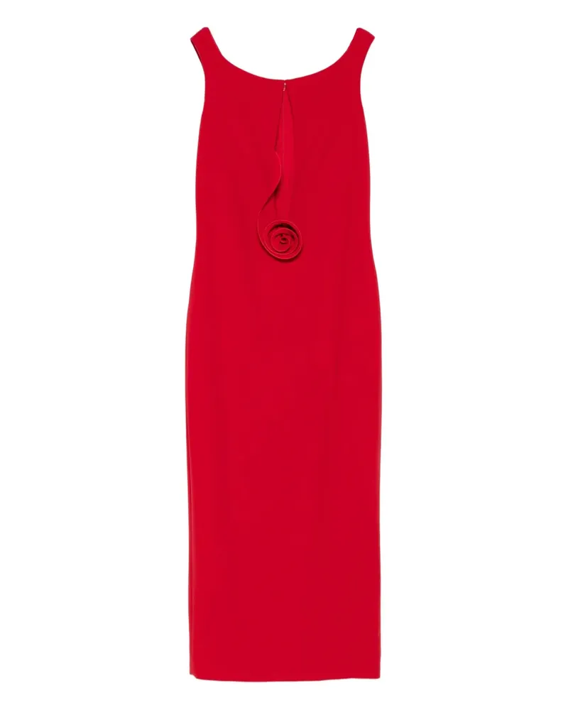 Magda Butrym Midikleid mit Blumenapplikation - Rot Rot