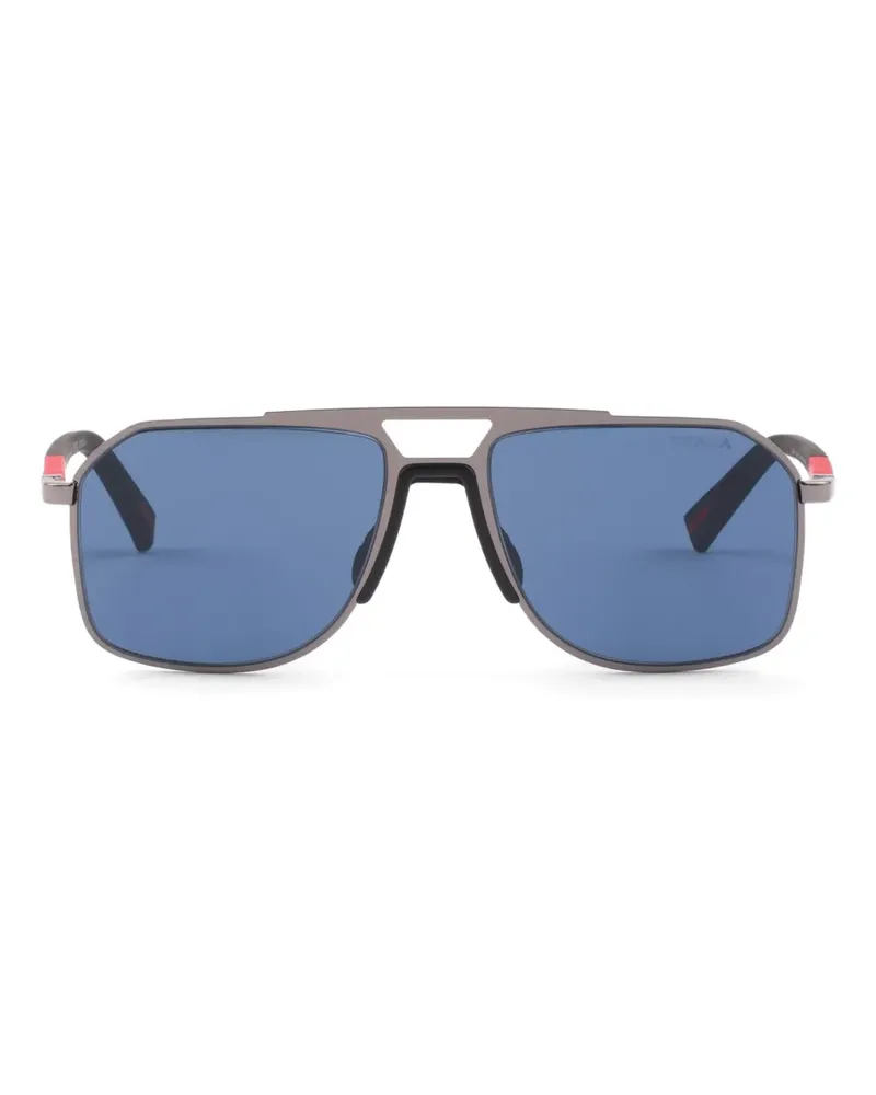 Prada Linea Rossa Sonnenbrille mit Metallgestell - Grau Grau